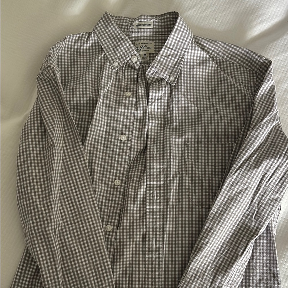 L.L. Bean Men's Gray Checkered Shirt